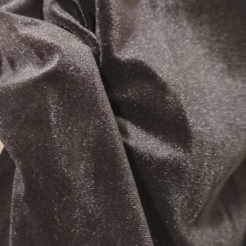 City Triangles vintage black velvet floral embroidered strapless maxi dress - Picture 8 of 11